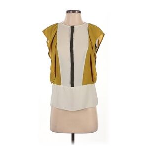 Zara Basic  Flutter Sleeve Blouse Green XS